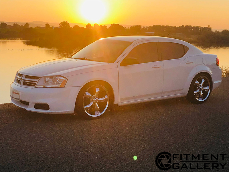 2013 Dodge Avenger 20x8.5 Vision Wheels 245/35R20 Continental Tires