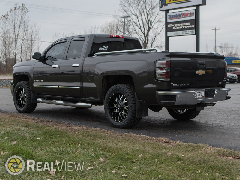 2015 Chevrolet Silverado 1500 With Dropstars Ds645 Ds645mb 20x9 +0 Offset 20 By 9 Inch Wide Wheel Nitto Ridge Grappler 285 55r20 Tire 
