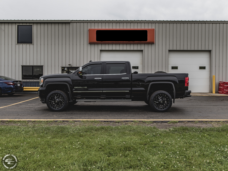 2015 Gmc Sierra 2500 Denali With 2 5 Inch Leveling Kit Rbp Rolling Big Power Hk 5 20x9 +0 Offset 20 By 9 Inch Wide Wheel Nitto Terra Grappler G2 285 55r20 Tire 