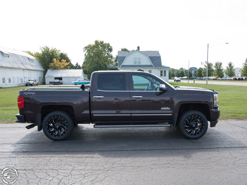 2016 Chevy Silverado 1500 With Fuel Offroad Cleaver D574 20x9 20 By 9 Inch Wide Wheel +1 Offset Toyo Open Country At Ii 275 55r20 Tire 