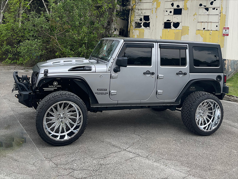 2016 Jeep Wrangler 24x14 TIS Offroad Wheels LT35x13.50R24 Venom Power