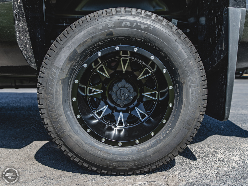 2017 Gmc Sierra 3500hd Denali Dually Fuel Offroad Throttle D513 17x6 5 +129  129 Offset Michelin Ltx At2 235 80r17 Tire 