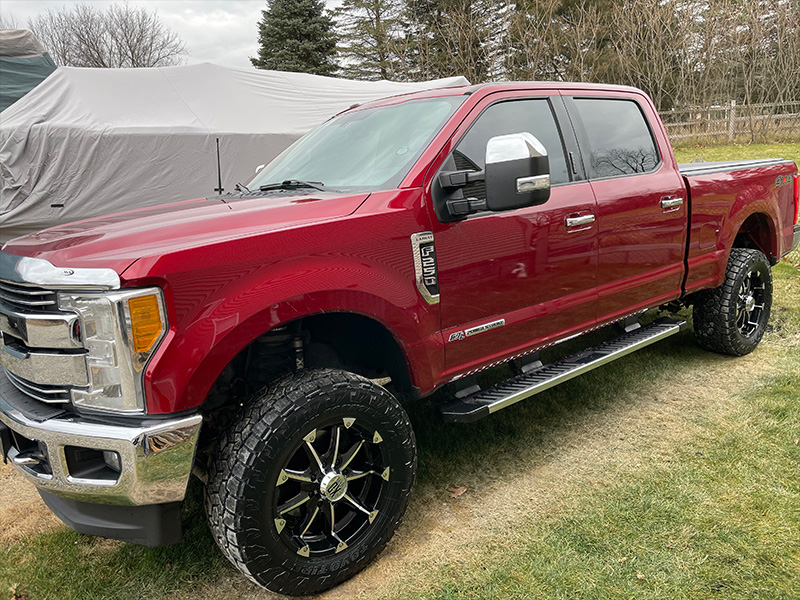 2017 Ford F250 Super Duty 20x9 XD Series Wheels LT35x12.50R20 Toyo Tires