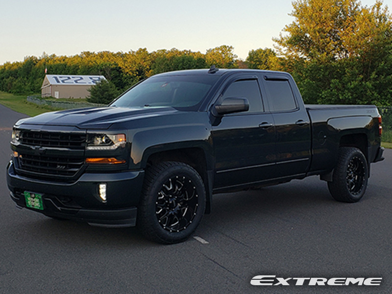2018 Chevrolet Silverado LT Ultra Hunter 20x9  12 Offset Nitto Terra Grapplers G2 275 55 20 Leveled Rough Country 2 Inches 