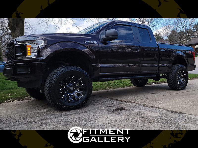 2019 Ford F150 Fuel Battleaxe 20x10 Amp Terrain Attack Mt 35x12 50r20 6in Rough Country Suspension Lift 