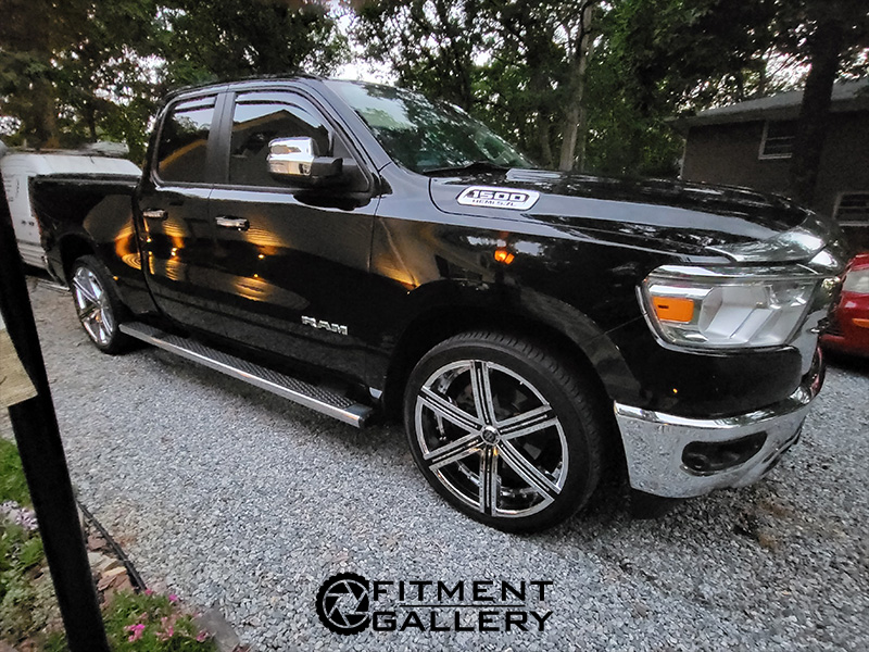 2019 Ram 1500 24x9.5 Blade Luxury Wheels 295/35R24 Advanta Tires