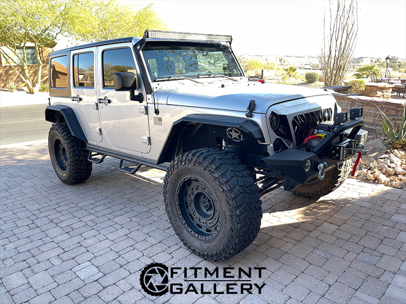 2012 Jeep Wrangler 20x9.5 Vision Offroad Wheels 37x12.50R20 Cooper Tires