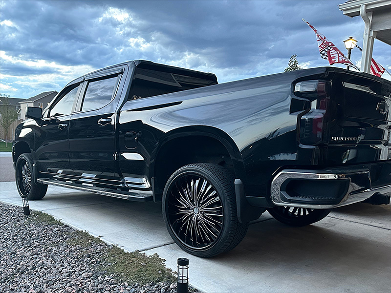 2022 Chevrolet Silverado Lt Elure E055 26x10 Arroyo Ultra Sport 305 30zr26 3 5in Rough Country Suspension Lift 