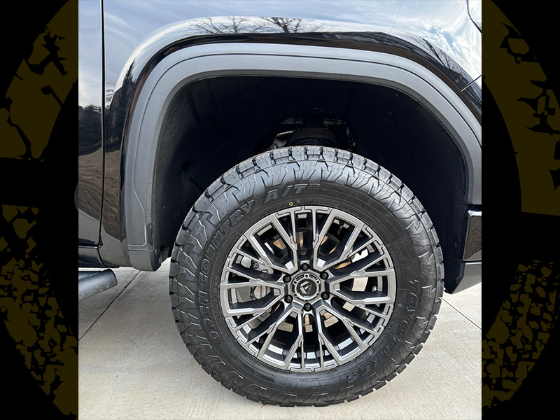 2022 Gmc Sierra 1500 2in Suspension Lift Fuel Offroad Rebar 20x9 Toyo Open Country At3 35x11 50r20 