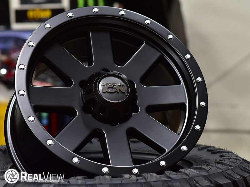 Ion 134 Matte Black Beadlock Wheel with Painted Finish 18 x 9. inches /6 x 135 mm, 0 mm Offset 