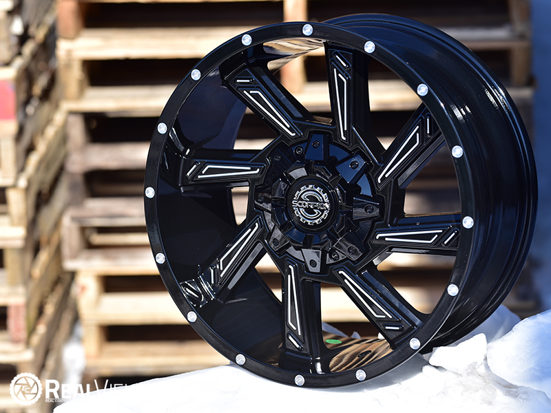 Scorpion Sc25 20x9 12 Black Milled Wheels Rims 