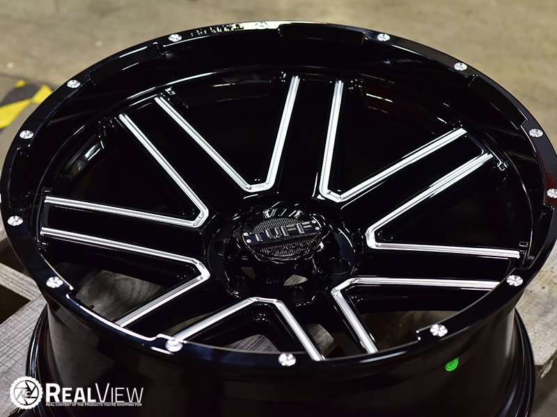 RealView of Tuff T17 Gloss Black W/ Milled Spokes - 24x11 -25