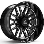 Axe Off-Road Hades Gloss Black W/ Milled Accents 20x10 -19