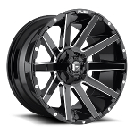 Fuel Offroad Contra D615 Gloss Black W/ Milled Spokes 20x10 -19
