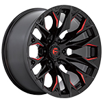 Fuel Offroad Flame Gloss Black Milled W/ Candy Red 20x10 -18