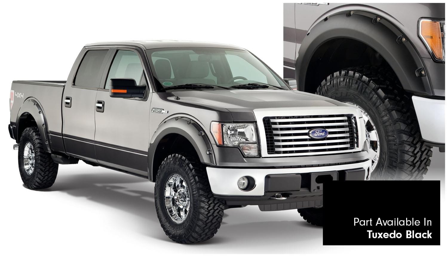 Pocket Style Fender Flare (Set of 4) Tuxedo Black (Paint Code U