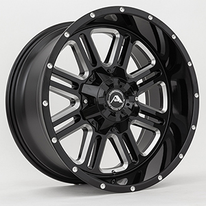American Offroad A106 Gloss Black W Milled Spokes