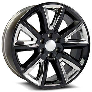 O.E. Revolution C-08 Gloss Black With Chrome Inserts - Part Number C08-2290655+31GBBIS O.E. Revolution C-08 Gloss Black With Chrome Inserts Photo