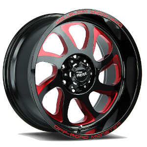 Off-Road Monster M22 Gloss Black Candy Red Milled