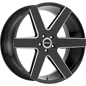 Strada Coda S60 Gloss Black W/ Milled Edge Spoke Wheel