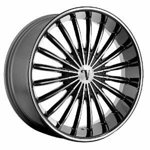 Velocity Wheel VW11 Black Machined w/ Machined Lip & Alum Cap