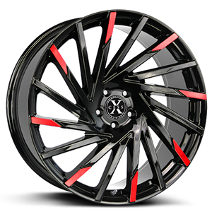 Xcess X04 Gloss Black Machined Red Tips