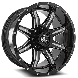 Xf Off-Road XF-215 Gloss Black Milled - Part Number XF-215221281651170-44GBML Xf Off-Road XF-215 Gloss Black Milled Photo