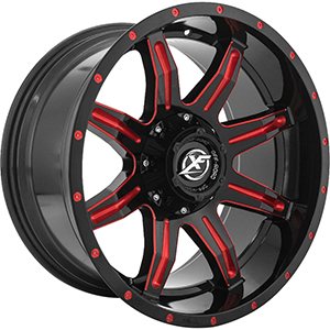 XF Offroad XF-215 Gloss Black W/ Red Milled Accents