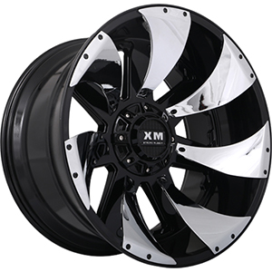 Xtreme Mudder Xm-326 Gloss Black W/ Chrome Inserts