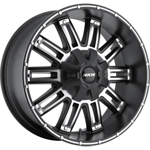 MKW Offroad M80 Satin Black W/ Machined Face