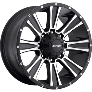 MKW Offroad M87 8 Lug Satin Black W/ Machined Face