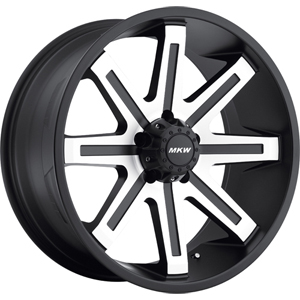 MKW Offroad M88 Satin Black W/ Machined Face