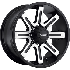 MKW Offroad M88 8 Lug Satin Black W/ Machined Face