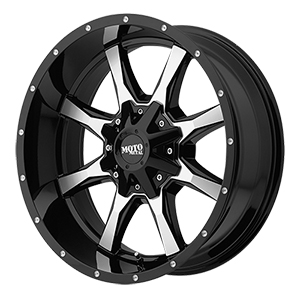 Moto Metal MO970 Gloss Black W/ Machined Face 18x10 -24