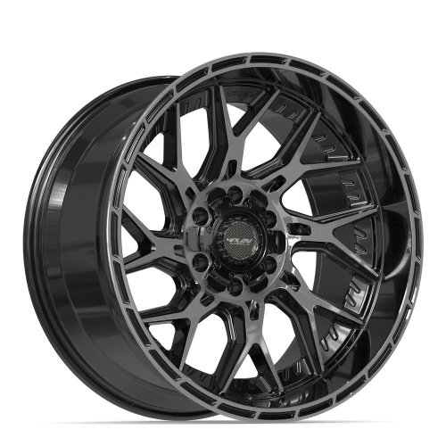 4Play 4PL28 Gloss Black w/ Brushed Face & Tinted Clear Photo
