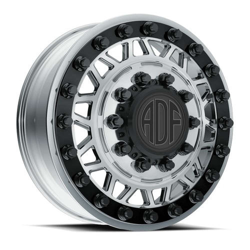 ADF Wheels Mad Max Polished W/ Black Accents - Part Number D402PA268226+132 ADF Wheels Mad Max Polished W/ Black Accents Photo