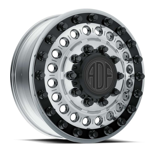 ADF Wheels Mag Nuts Polished W/ Black Accents - Part Number D403PA208223+144 ADF Wheels Mag Nuts Polished W/ Black Accents Photo