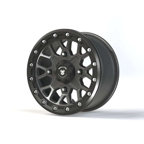 Bullite Bt-05 Gunmetal Gray W/ Satin Black Beadlock - Part Number BT051407041371112 Bullite Bt-05 Gunmetal Gray W/ Satin Black Beadlock Photo