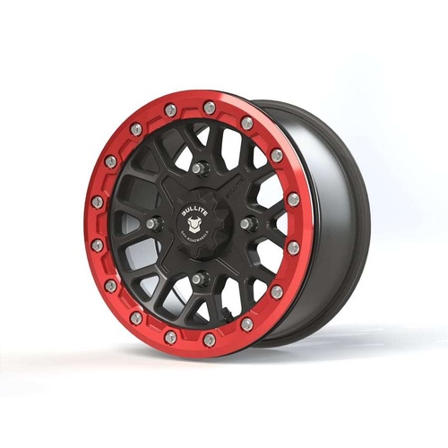 Bullite Bt-05 Satin Black W/ Bullite Red Beadlock - Part Number BT051407041561123 Bullite Bt-05 Satin Black W/ Bullite Red Beadlock Photo