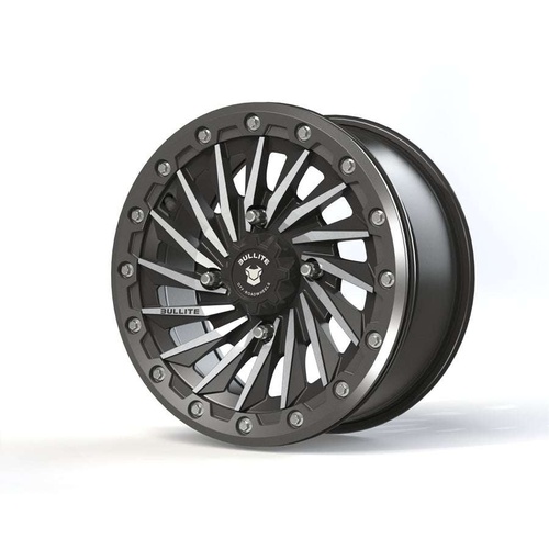 Bullite Bt-08 Satin Black W/ Gunmetal Gray Beadlock - Part Number BT081507041561121 Bullite Bt-08 Satin Black W/ Gunmetal Gray Beadlock Photo