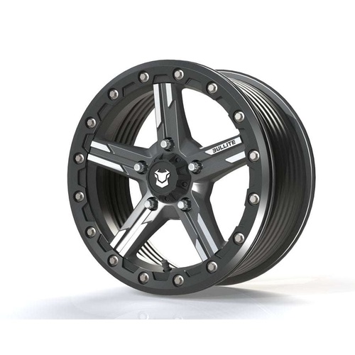 Bullite Bt-09 Gunmetal Gray W/ Satin Black Beadlock - Part Number BT091507051141112 Bullite Bt-09 Gunmetal Gray W/ Satin Black Beadlock Photo