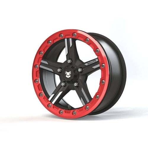 Bullite Bt-09 Satin Black W/ Bullite Red Beadlock - Part Number BT091507051141123 Bullite Bt-09 Satin Black W/ Bullite Red Beadlock Photo