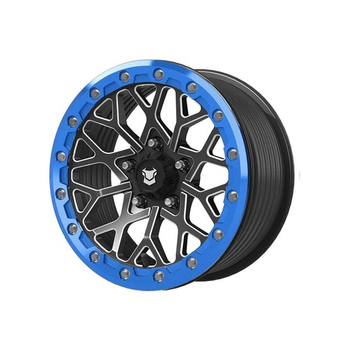 Bullite Pro-05 Satin Black W/ Sapphire Blue Beadlock - Part Number BS051507051141224 Bullite Pro-05 Satin Black W/ Sapphire Blue Beadlock Photo