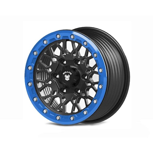 Bullite Pro-07 Satin Black W/ Sapphire Blue Beadlock - Part Number BS071507061391224 Bullite Pro-07 Satin Black W/ Sapphire Blue Beadlock Photo