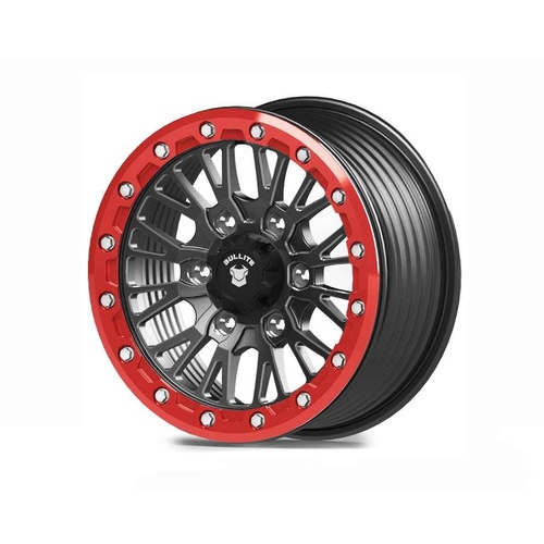 Bullite Pro-08 Satin Black W/ Bullite Red Beadlock - Part Number BS081507061391223 Bullite Pro-08 Satin Black W/ Bullite Red Beadlock Photo