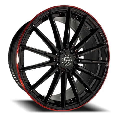 Elegance E007 Gloss Black Red Outline Photo