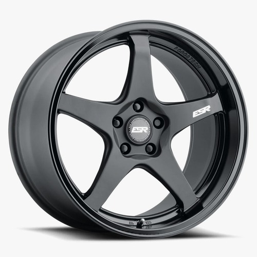ESR AP5 Matte Black W/ Gloss Black Lip - Part Number 80551422 APX5MBLK-BL 5X110 ESR AP5 Matte Black W/ Gloss Black Lip Photo