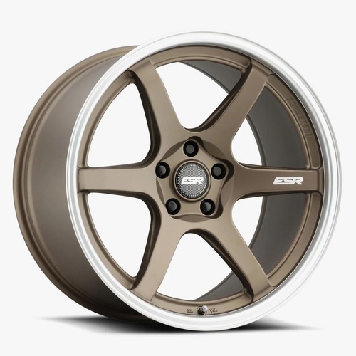 ESR AP6 Matte Bronze W/ Machined Lip - Part Number 80551422 APX6MBRNZ-ML 5X120 ESR AP6 Matte Bronze W/ Machined Lip Photo