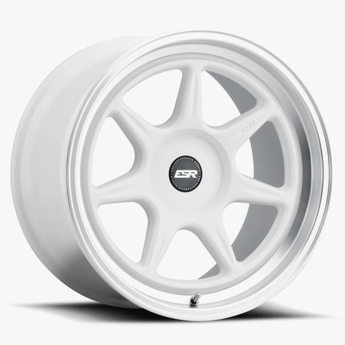 ESR CR7 Gloss White W/ Machined Lip - Part Number 80551422 CR7WHT-ML 5X108 ESR CR7 Gloss White W/ Machined Lip Photo