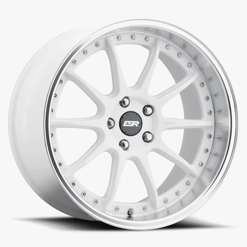 ESR CS12 Gloss White Machined Lip - Part Number 80551422 CS12WHT-ML 5X120.6 ESR CS12 Gloss White Machined Lip Photo